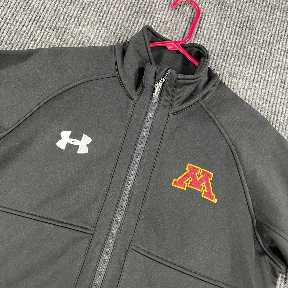 Minnesota Golden Gophers Jacket Womens Medium Black Long Sleeve Full Zip New
